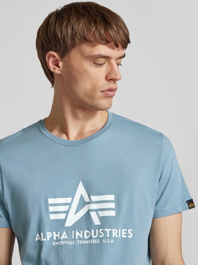 Alpha Industries T-shirt van zuiver katoen IJsblauw - 3