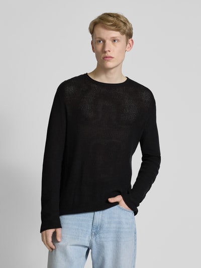 REVIEW Strickpullover mit Rundhalsausschnitt Black 4