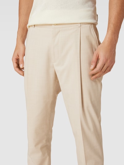 MCNEAL Bundfaltenhose mit Strukturmuster Beige 3