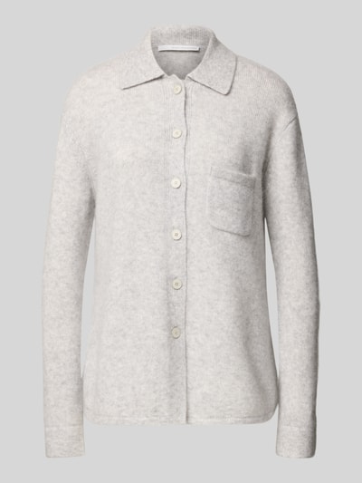 Herzensangelegenheit Gebreid jack van een mix van kasjmier en katoen Lichtgrijs gemêleerd - 2