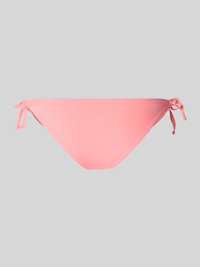 Produktfoto, Slim Fit Bikini-Hose mit Logo-Detail von Guess aus elastischem Material-Mix in Rosa mit Ziersteinbesatz, glatte Textur