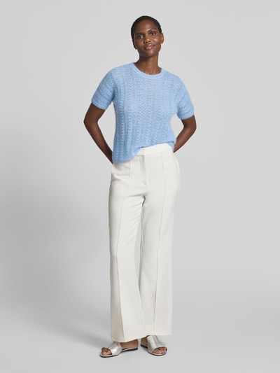 Max Mara Studio Boxy fit gebreide pullover van mohairmix, model 'TERZO' Lichtblauw - 1