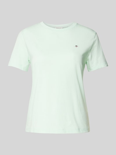 Gant T-Shirt mit Label-Print Mint 1