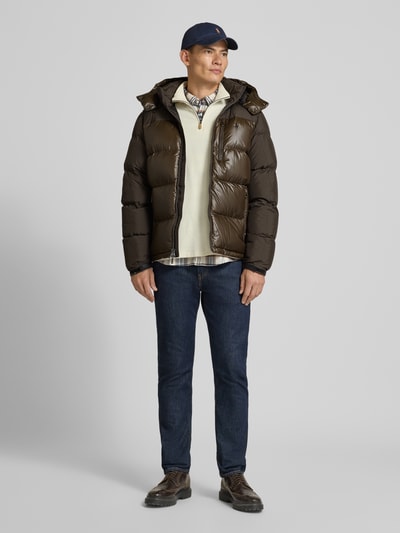 Polo Ralph Lauren Steppjacke mit Label-Stitching Dunkelbraun 1