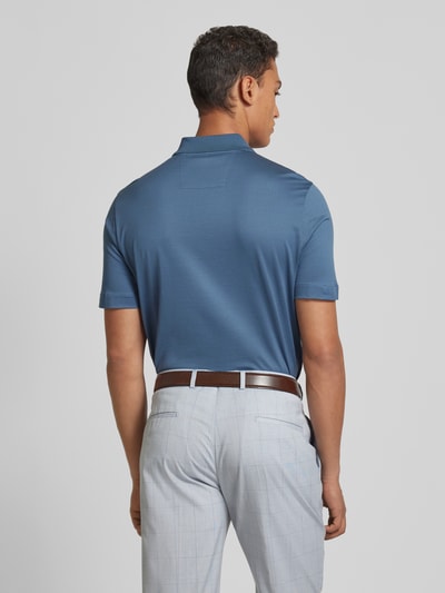 BOSS Slim fit poloshirt met ritssluiting Blauw - 5