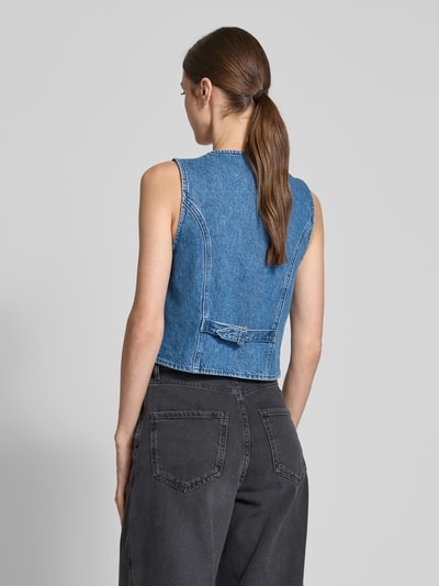 Mustang Kamizelka z materiału stylizowanego na denim Jeansowy niebieski 5