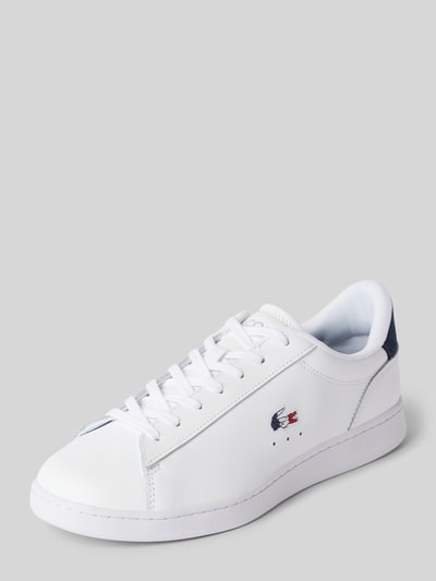 Lacoste Sneakersy skórzane z wyhaftowanym logo model ‘CARNABY’ Biały 1