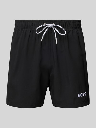 BOSS Zwembroek met elastische band, model 'Dogfish' Zwart - 1