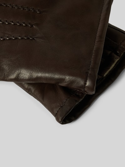 Akaroa Handschuhe mit Touchfunktion aus Schafsleder Modell 'DAN' Dunkelbraun 3