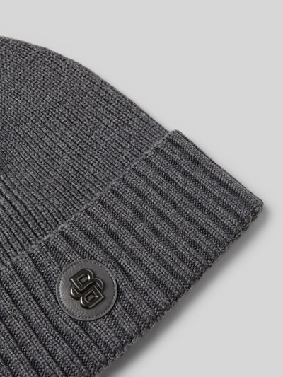 BOSS Beanie van zuivere scheerwol, model 'FATI' Antraciet - 2