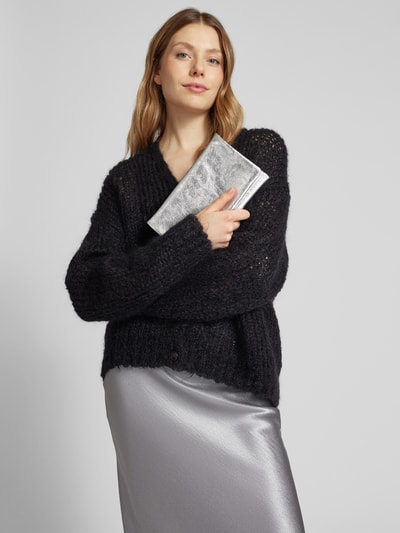 Abro Clutch mit Reißverschlussfach innen Silber 1