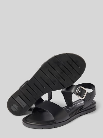 Tamaris Sandalette aus Leder mit Klettverschluss Black 4