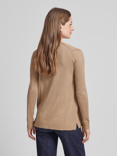 s.Oliver RED LABEL Cardigan mit gerippten Abschlüssen Sand Melange 5