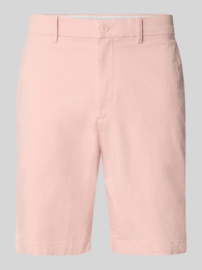 Produktfoto, Regular Fit Bermudas aus Baumwoll-Mix von Tommy Hilfiger, efekt: jednolity kolor, mieszanka bawełny, szlufki na pasek, wyhaftowane logo, zapięcie na guzik i zakryty zamek błyskawiczny, wpuszczane kieszenie z przodu i kieszenie z tyłu
