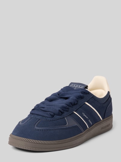 Tommy Jeans Low Top Sneaker aus echtem Rindsvelours Dunkelblau 1