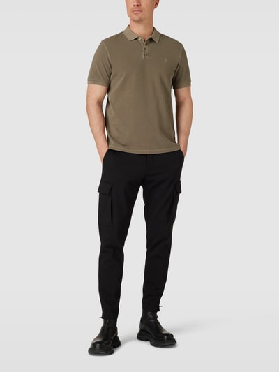 Marc O'Polo Poloshirt met korte knoopsluiting Donkerbruin - 1