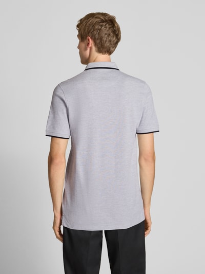 Jack & Jones Regular fit poloshirt met labelstitching, model 'PAULOS' Lichtgrijs gemêleerd - 5