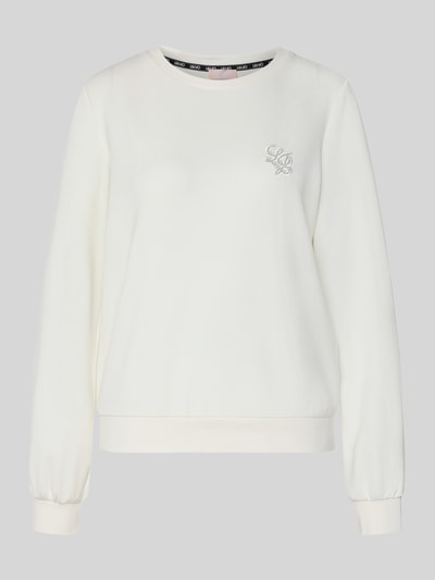 Produktfoto, Sweatshirt aus Modal-Mix mit Rundhalsausschnitt von LIU JO SPORT in Weiß mit Logo, Regular-Fit, glatte Textur, Stretch-Anteil.
