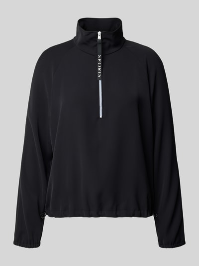 Marc Cain Bluzka z długim rękawem i kołnierzem zapinanym Czarny 2