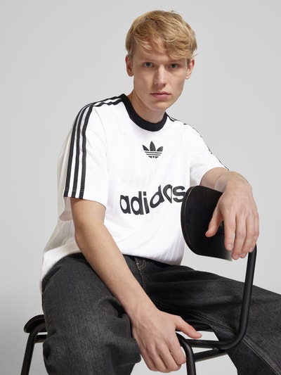 adidas Originals T-Shirt mit Label-Print Weiss 3