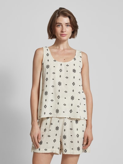 Vila Tanktop mit Allover-Muster Modell 'LANIA' Offwhite 4