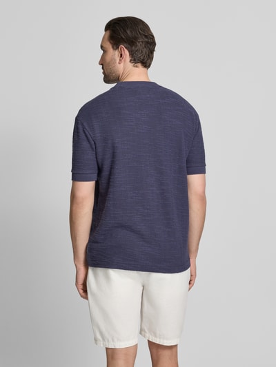 Marc O'Polo Relaxed Fit T-Shirt aus Baumwoll-Mix  Dunkelblau 5
