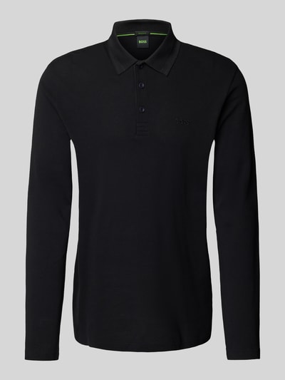 BOSS Green Regular Fit Poloshirt mit Label-Stitching Modell 'Plisy' Black 2