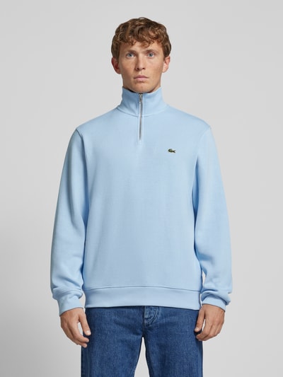 Lacoste Gebreide pullover met opstaande kraag Lichtblauw - 4