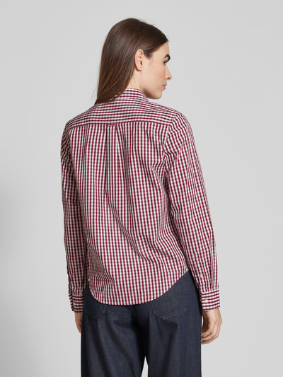 Gant Bluzka koszulowa o kroju regular fit z wyhaftowanym logo model ‘OPLIN GINGHAM’ Bordowy 5