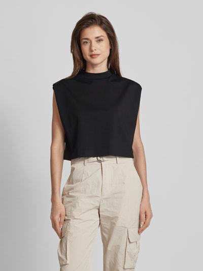 Drykorn Mouwloze top met turtleneck, model 'NAVINA' Zwart - 4