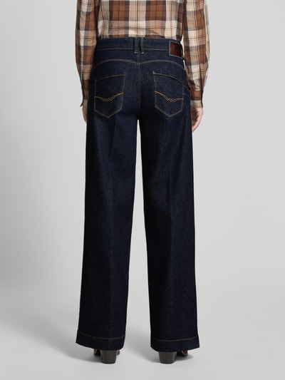 MAC Wide Fit Jeans mit Viskose-Anteil Modell 'Palazzo' Dunkelblau 5