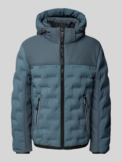 Tom Tailor Hybrid Jacke mit abnehmbarer Kapuze  Rauchblau 1