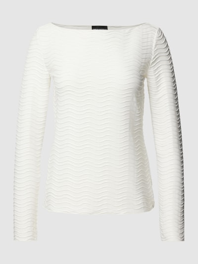 Emporio Armani Shirt met lange mouwen en structuurmotief Offwhite - 2