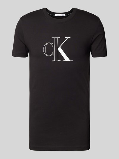 Calvin Klein Jeans T-Shirt mit Label-Print Black 2