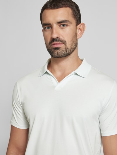 Lindbergh Slim Fit Poloshirt mit Umlegekragen Hellblau 3