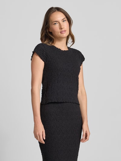 Tom Tailor Denim Slim fit blouseshirt van katoenmix Zwart - 4