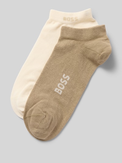 BOSS Sneakersocken mit Label-Detail im 2er-Pack Beige 1