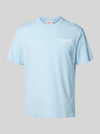 MC2 Saint Barth T-shirt met labelprint Bleu - 1