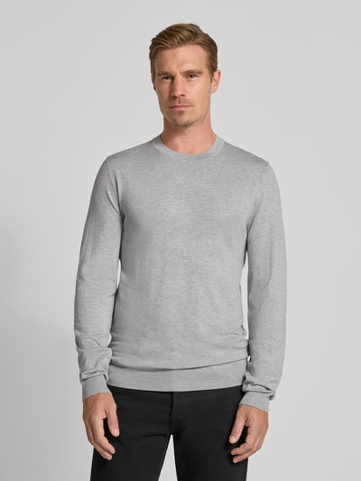 MCNEAL Gebreide pullover met ribboorden Middengrijs gemêleerd - 4