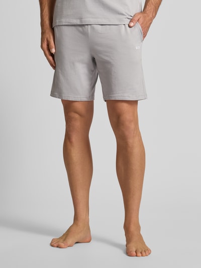 BOSS Regular Fit Sweatshorts aus Baumwoll-Elasthan-Mix Hellgrau 4
