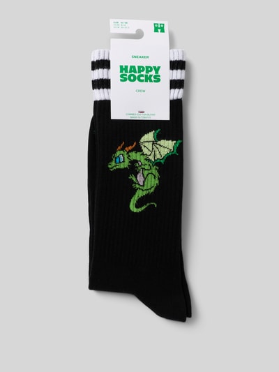 Happy Socks Sokken met ribboord Zwart - 3
