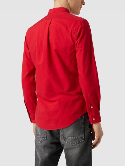 Polo Ralph Lauren Slim Fit Freizeithemd mit Label-Stitching Rot 5