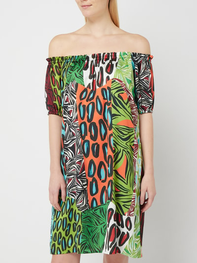 Marc Cain Off shoulder-jurk met dierenprint  Groen - 4