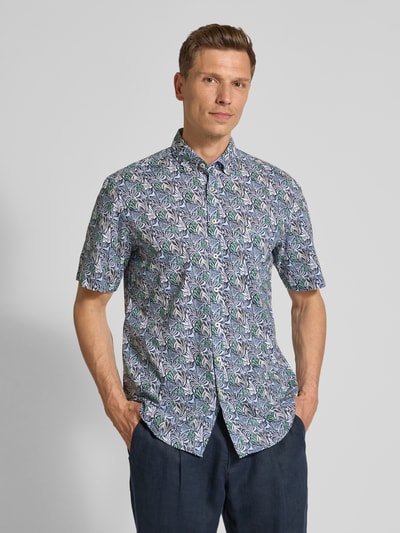 Fynch-Hatton Regular Fit Freizeithemd mit Button-Down-Kragen Marine 4