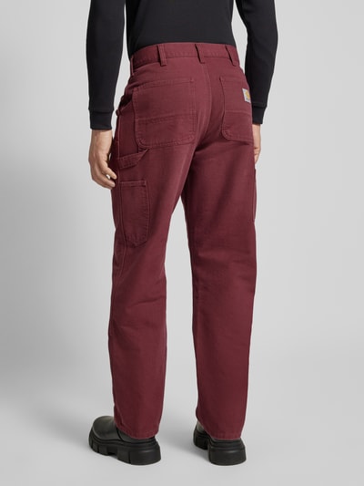 Carhartt Work In Progress Stoffhose mit Eingrifftaschen Bordeaux 5