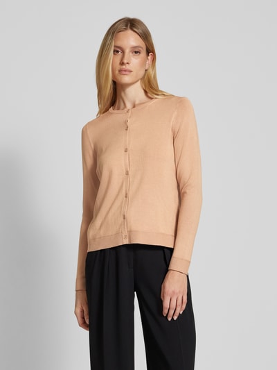 Christian Berg Woman Vest met knoopsluiting Camel gemêleerd - 4