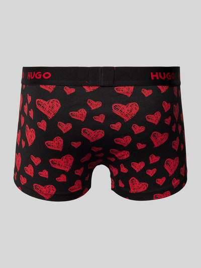 HUGO Trunks mit elastischem Label-Bund im 3er-Pack Black 3