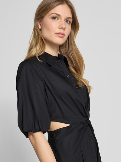 Lauren Ralph Lauren Overhemdjurk met cut-outs, model 'NALDA' Zwart - 3