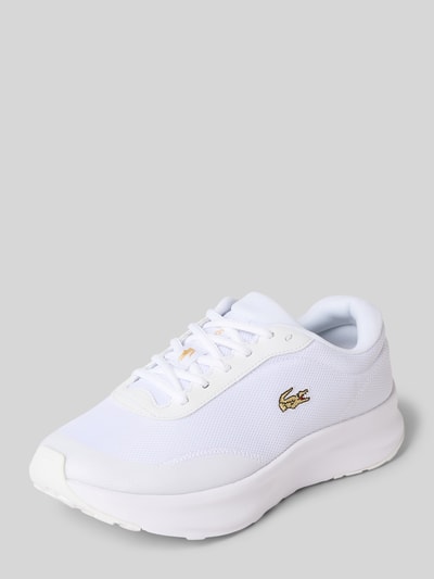 Produktfoto, Low Top Sneaker aus Mesh Modell 'NEO RUN ACE' von Lacoste, biały, zaokrąglony nosek, płaska podeszwa, logo, strukturalna podeszwa, mesh