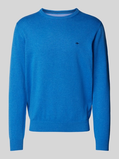 Fynch-Hatton Strickpullover mit Rundhalsausschnitt Blau 2